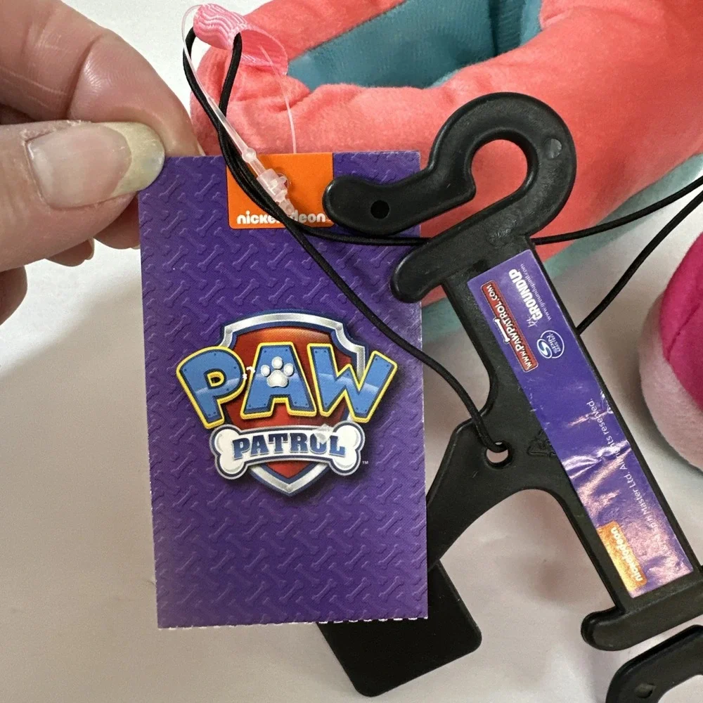 Nickelodeon Paw Patrol Toddler Slippers Liberty & Skye Plush 3D Girls Size 7-8